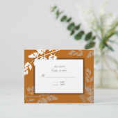 Rustikale Hochzeitkarte RSVP Karte (Stehend Vorderseite)