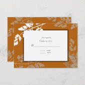 Rustikale Hochzeitkarte RSVP Karte (Vorne/Hinten)