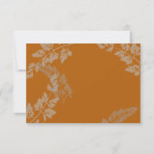 Rustikale Hochzeitkarte RSVP Karte (Rückseite)