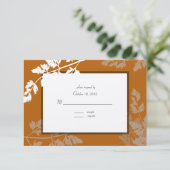 Rustikale Hochzeitkarte RSVP Karte (Stehend Vorderseite)