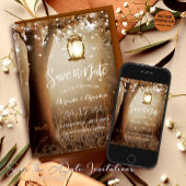 Rustikale Hochzeitkarte Save the Date