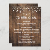 Rustikale Hochzeitkarten Einladung (Vorne/Hinten)