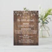 Rustikale Hochzeitkarten Einladung (Stehend Vorderseite)