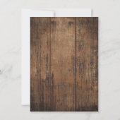 Rustikale Hochzeitkarten Einladung (Rückseite)