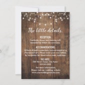 Rustikale Hochzeitkarten Einladung (Vorderseite)