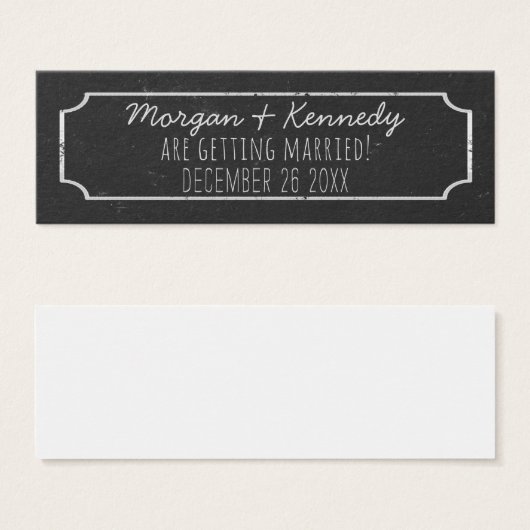 Rustikale Hochzeitmini sparen das 100er-Paket (Vorne & Hinten)