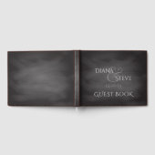 Rustikale Hochzeitmonogramm | Einfache Chalkboard Gästebuch (Voll)
