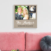 Rustikale Hochzeitmonographie-Leinwand Leinwanddruck (Insitu (Wohnzimmer))