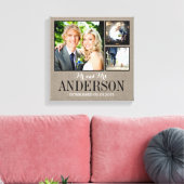 Rustikale Hochzeitmonographie-Leinwand Leinwanddruck (Insitu (Wohnzimmer))