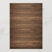 Rustikale Hochzeitreise - Begrüßungsbrief Programm (Rückseite)