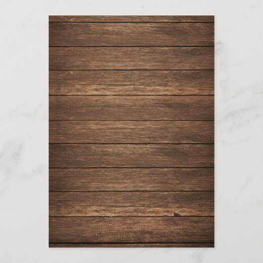 Rustikale Hochzeitreise - Begrüßungsbrief Programm (Rückseite)