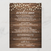 Rustikale Hochzeitreise - Begrüßungsbrief