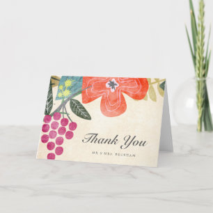 Rustikale Hochzeits-Dankeskarten im Paradies-Stil Dankeskarte