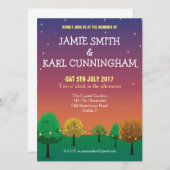 Rustikale Hochzeits-Einladung Einladung (Vorne/Hinten)