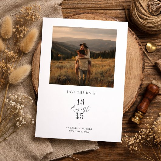 Rustikale Hochzeits-Fotografie - Save-the-Date für Save The Date