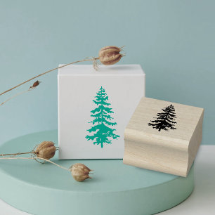 Rustikale Hochzeits-Papeterie mit Kiefernbaum-Moti Gummistempel