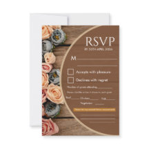 Rustikale Hochzeits-RSVP-Karte