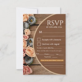 Rustikale Hochzeits-RSVP-Karte RSVP Karte