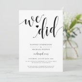 Rustikale Hochzeitsankündigung Einladung (Stehend Vorderseite)