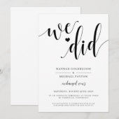 Rustikale Hochzeitsankündigung Einladung (Vorne/Hinten)