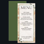 Rustikale Hochzeitsbäume mit Eukalyptus Menükarte<br><div class="desc">Die rustikale Hochzeitsbaum Holzbachsteine & Eukalyptus-Blätter bieten Ihnen eine große Auswahl an rustikalen Hochzeiten. Diese individuell anpassbaren Menükarten verfügen über eine Kombination aus modernen und serifenlosen Schriftart für den Menütitel und schaffen ein stilvolles und optisch ansprechendes Design. Hinter dem Text befindet sich ein weißes, durchsichtiges Overlay, mit dem die Speisekarte...</div>