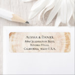 Rustikale Hochzeitsbrauenring<br><div class="desc">Fügen Sie Ihrer Hochzeitskorrespondenz eine Touch rustikalen Charmes hinzu mit dem "Rustic Wedding Wood Grain Tree Barking Ring" Custom Return Address Label. Diese Labels sind nicht nur praktisch, sie sind ein personalisierter und stilvoller Weg, um die Präsentation Ihrer Hochzeitseinladungen und Dankkarten zu verbessern. Diese Labels mit dem Design eines Holzofenbauchs...</div>