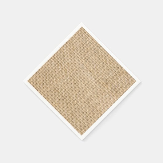 Rustikale Hochzeitsburlap trendy Country Hochzeite Serviette (Ecke)