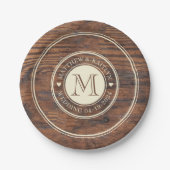 Rustikale Hochzeitscreme Pappteller (Vorderseite)