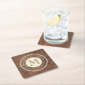 Rustikale Hochzeitscreme Rechteckiger Pappuntersetzer (Vor Ort)