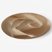 Rustikale Hochzeitscreme-Rose Fallen Blumenbeauty Pappteller (Schrägansicht)