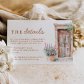 Rustikale Hochzeitsdetails im Freien Mexikos Begleitkarte