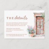 Rustikale Hochzeitsdetails im Freien Mexikos Begleitkarte (Vorderseite)