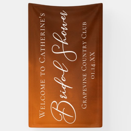 Rustikale Hochzeitsdusche Persönlicher Willkommen Banner (Vertikal)