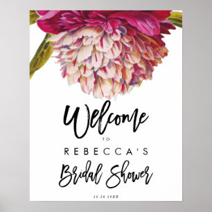 rustikale Hochzeitsdusche-Willkommensschilder mit  Poster