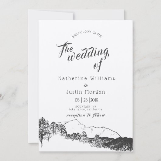 Rustikale Hochzeitseinladung (Vorderseite)