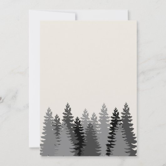 Rustikale Hochzeitseinladung (Rückseite)