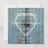 Rustikale Hochzeitseinladung an der Landkarte Einladung (Rückseite)