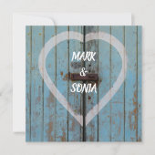 Rustikale Hochzeitseinladung an der Landkarte Einladung (Vorderseite)