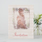 Rustikale Hochzeitseinladung Chic Einladung (Stehend Vorderseite)