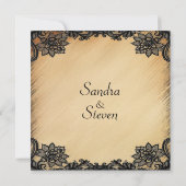 Rustikale Hochzeitseinladung Einladung (Rückseite)