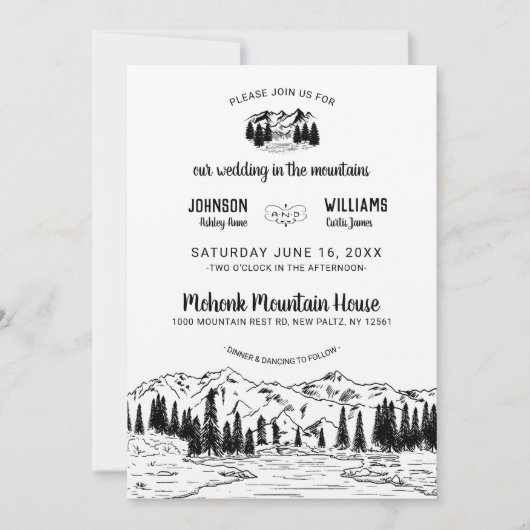 Rustikale Hochzeitseinladung Einladung (Vorderseite)