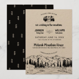 Rustikale Hochzeitseinladung Einladung