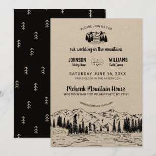 Rustikale Hochzeitseinladung Einladung