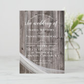 Rustikale Hochzeitseinladung Einladung (Stehend Vorderseite)