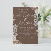 Rustikale Hochzeitseinladung Einladung (Stehend Vorderseite)