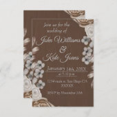 Rustikale Hochzeitseinladung Einladung (Vorne/Hinten)