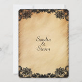 Rustikale Hochzeitseinladung Einladung (Rückseite)