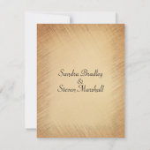 Rustikale Hochzeitseinladung Einladung (Rückseite)