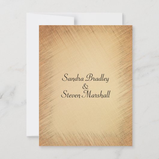 Rustikale Hochzeitseinladung Einladung (Rückseite)