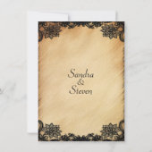 Rustikale Hochzeitseinladung Einladung (Rückseite)